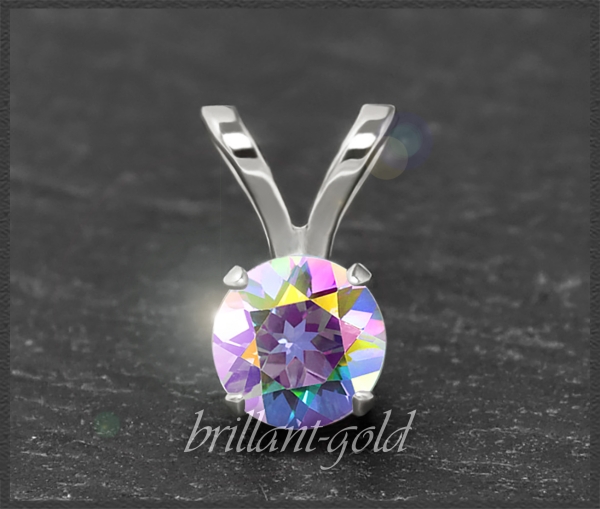 Anhänger 585 Gold weiß Mystic Topas 4,5,6,7mm